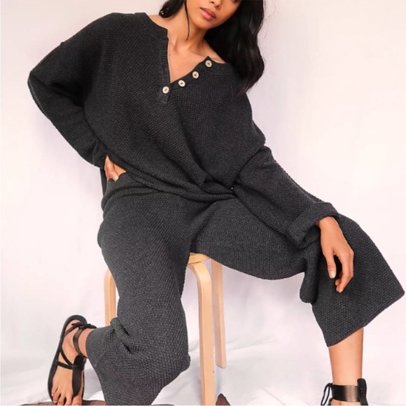 Free People free-est Hailee Sweater SET Waffle-Knit in...